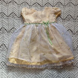 Vintage Youngland Yellow Gingham Toddler 4T Dress Easter Spring Time Ruffles